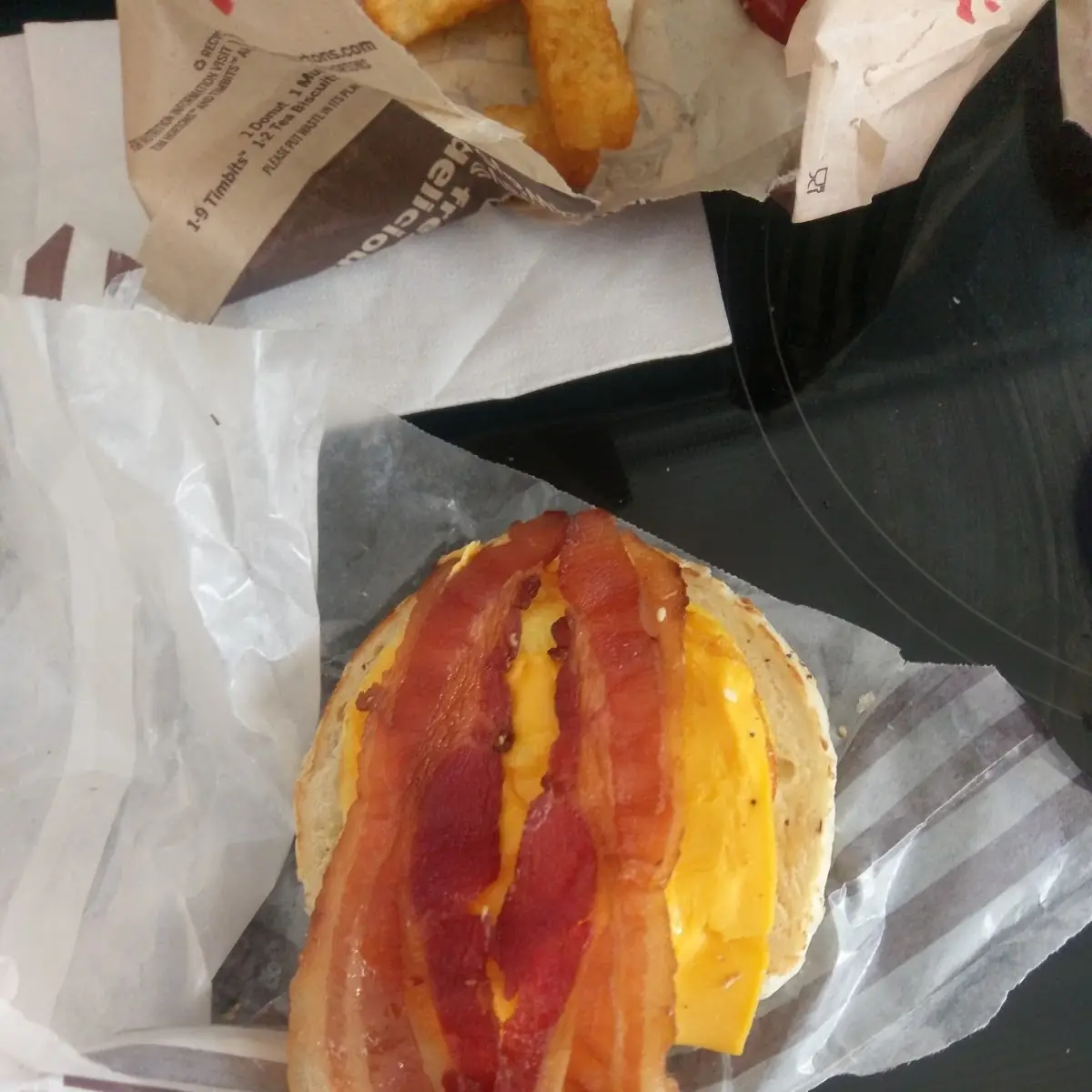 Bacon Egg & Cheese Bagel B E L T