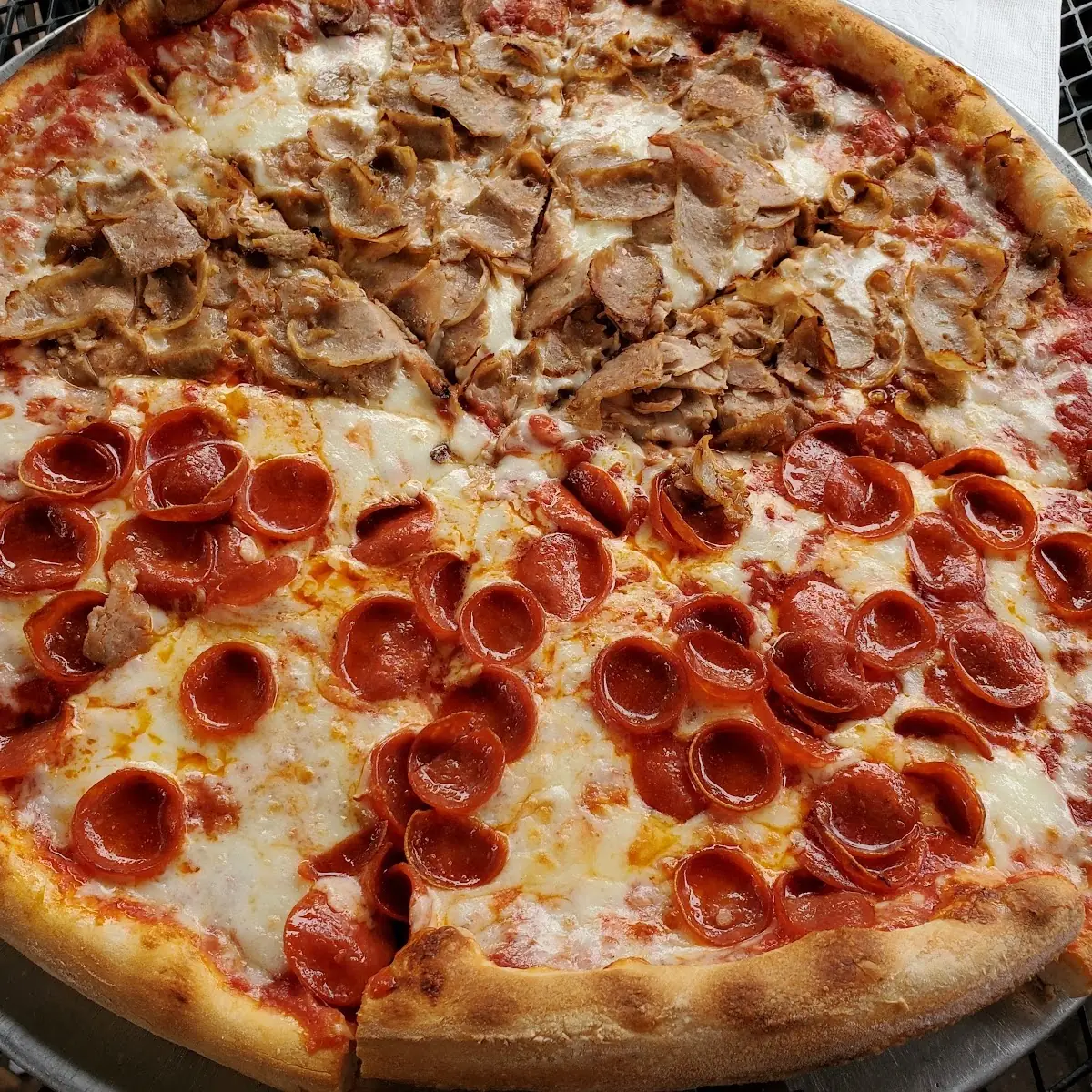 Pepperoni and Sausage Pizza