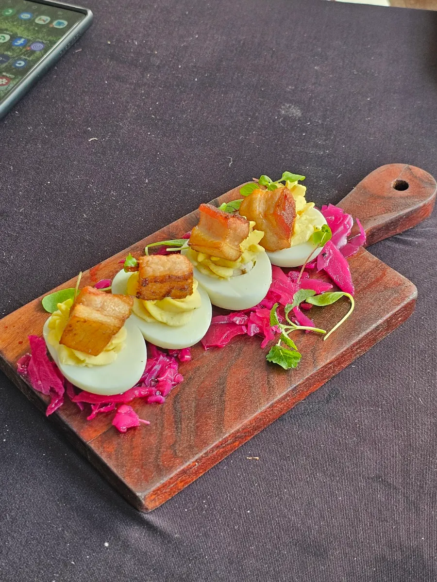Pork Belly Deviled Eggs