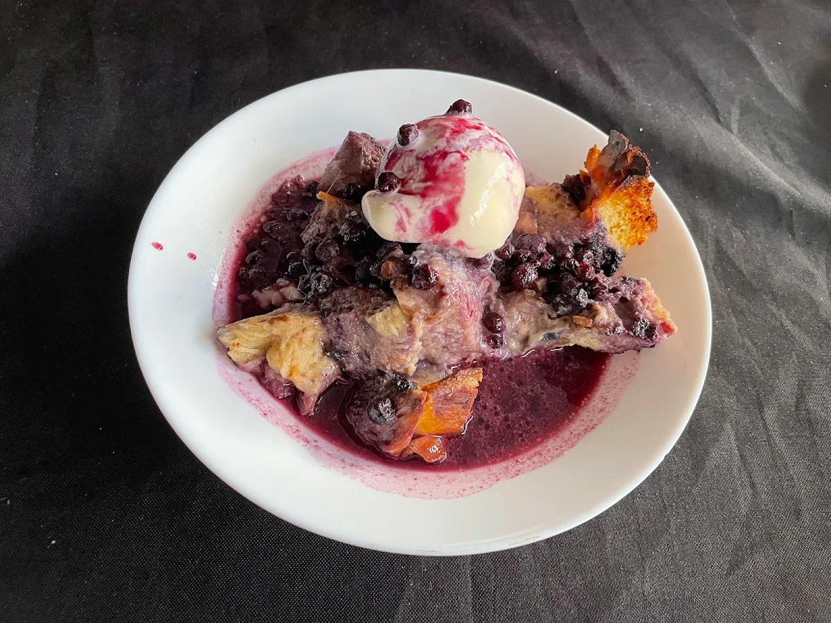 Wild Blueberry Bread Pudding