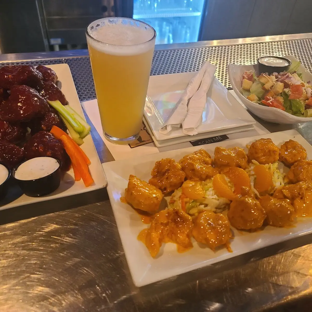 Boneless Wings and Coconut Shrimp