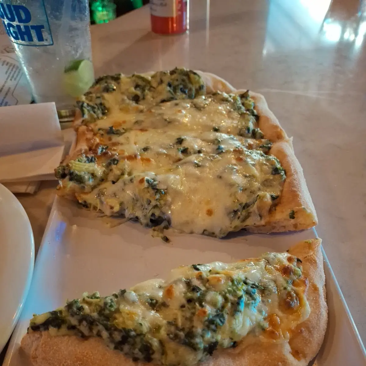 Spinach Artichoke Flatbread Pizza