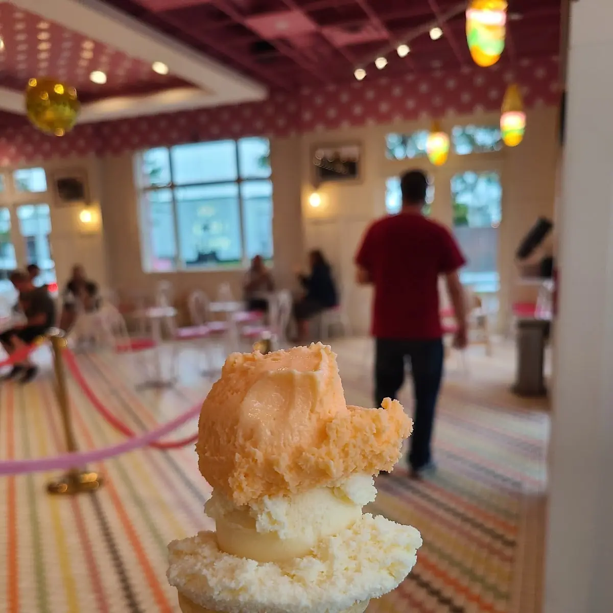Vanilla and Sherbert Ice Cream Cone