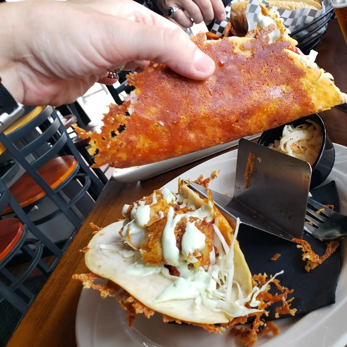 Cheese Crusted Fish Tacos
