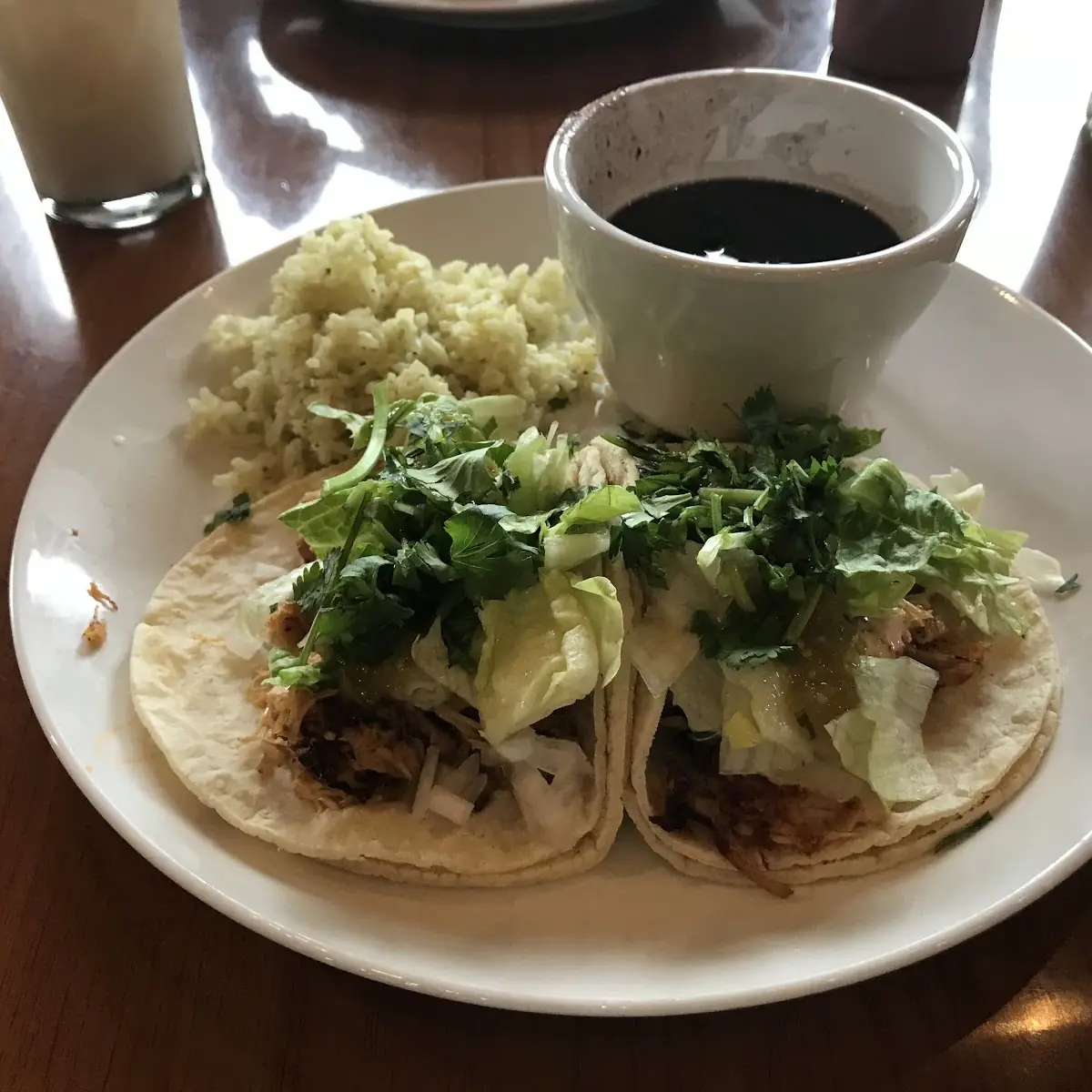 Pork Tacos with Rice Beans