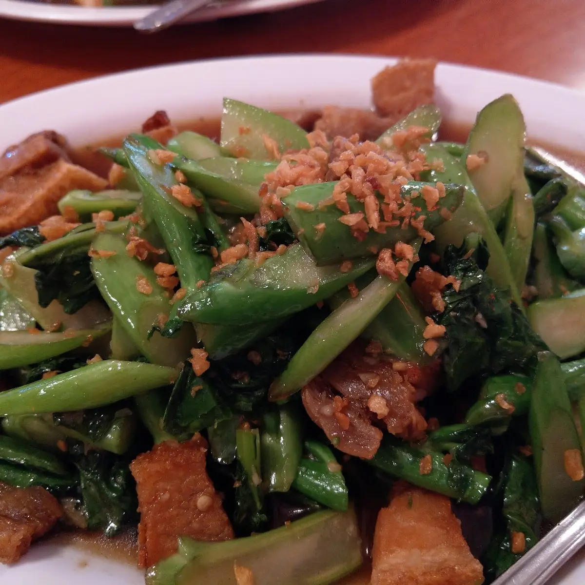 Chinese Broccoli with Crispy Pork