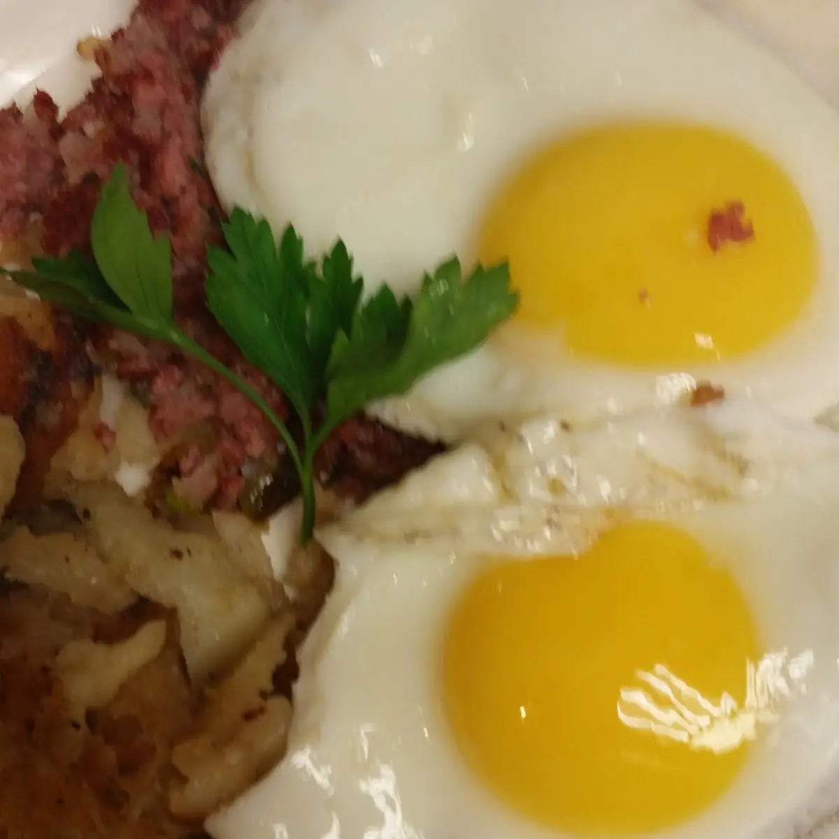 Two Eggs with Corned Beef Hash