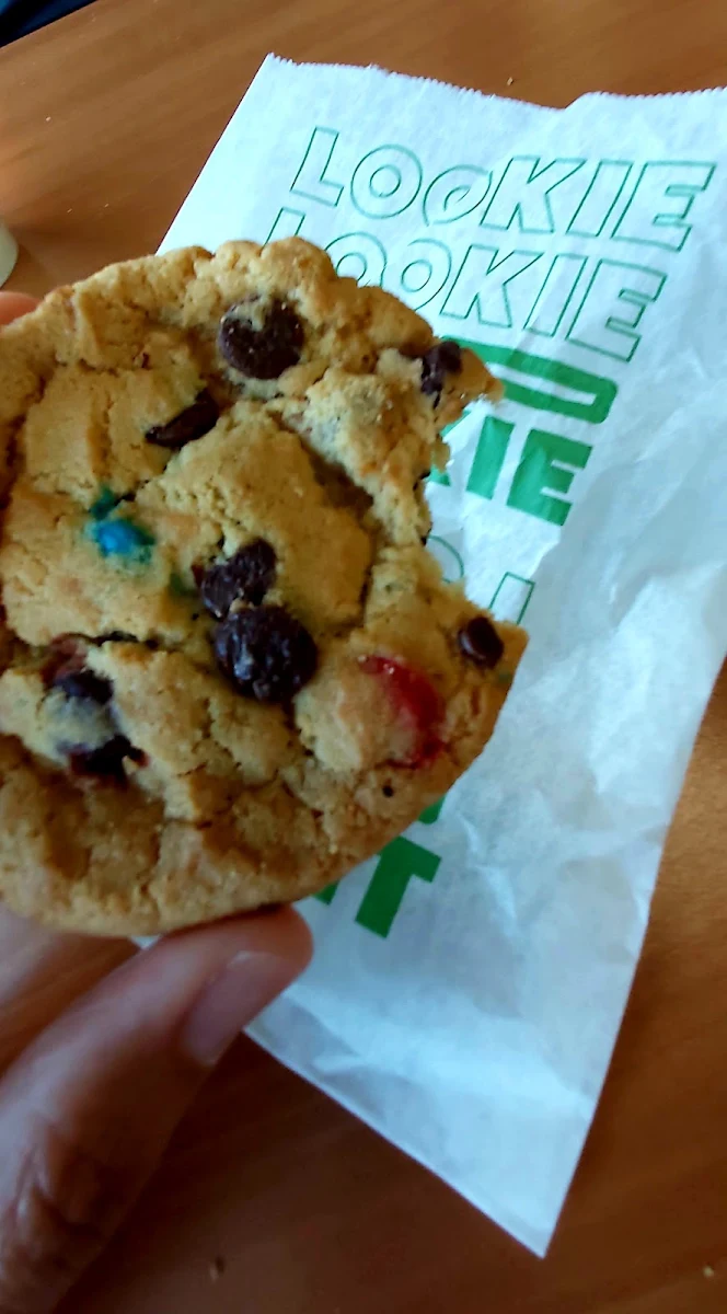 M & M Chocolate Chip Cookie