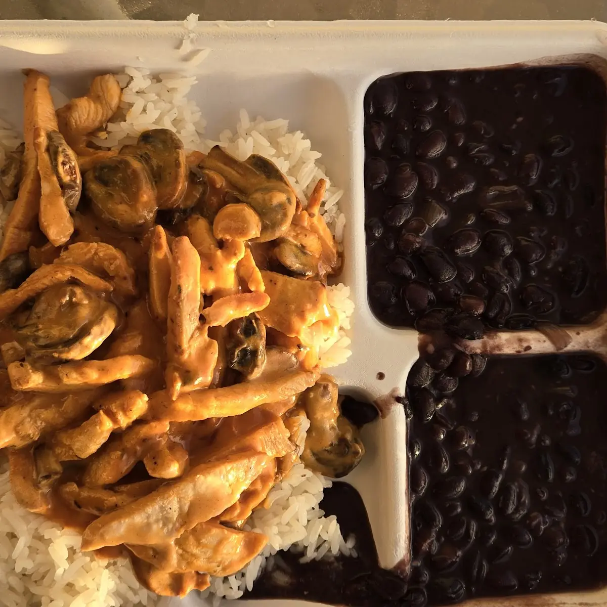 Chicken Stroganoff with Black Beans