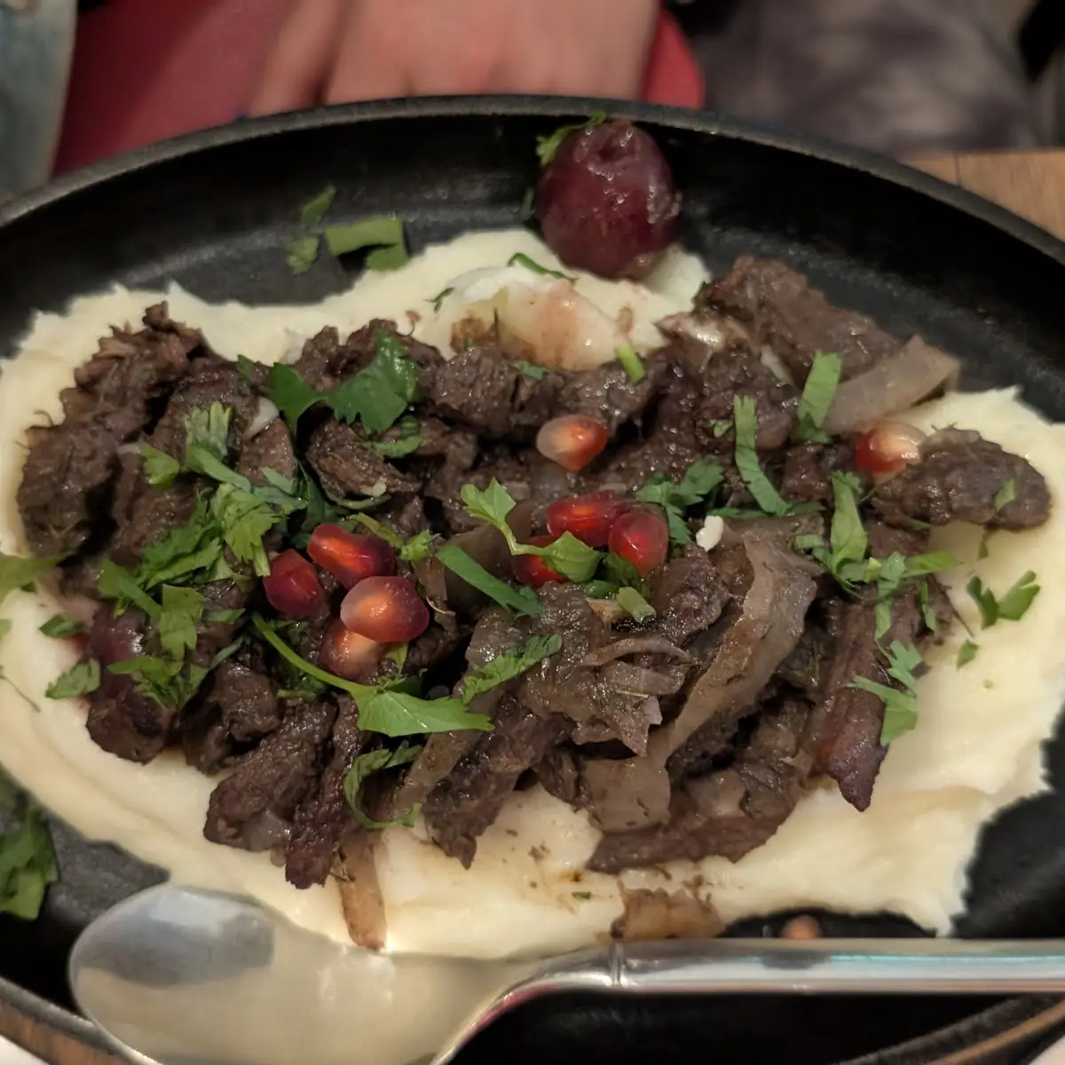 Beef over Mashed Potatoes