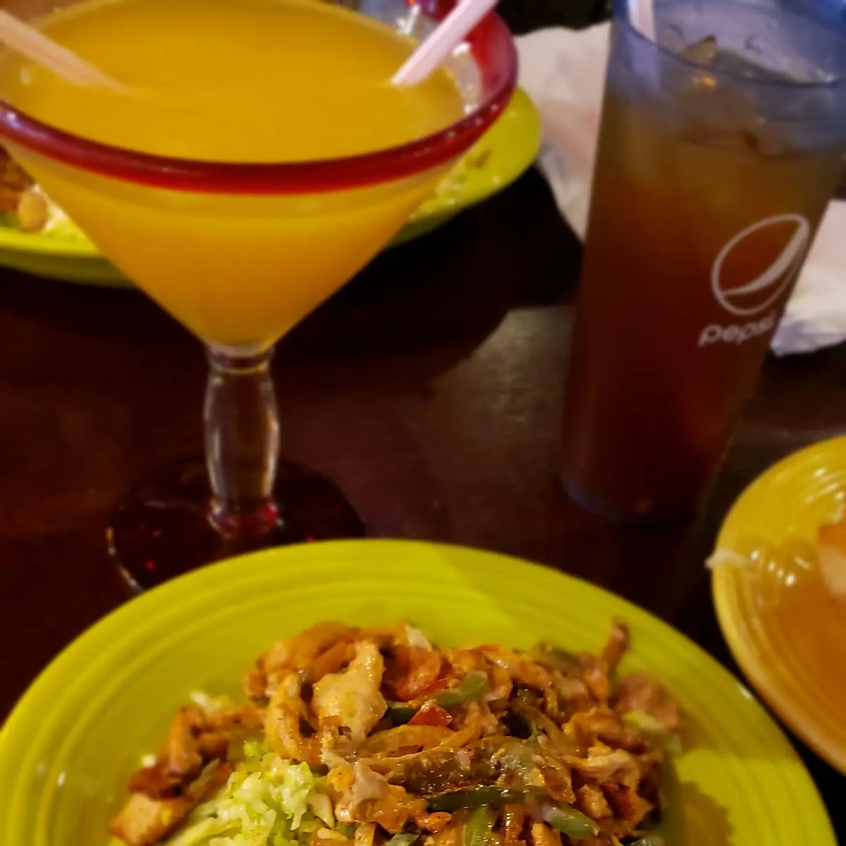 Fajita Salad Inside of Crispy Shell