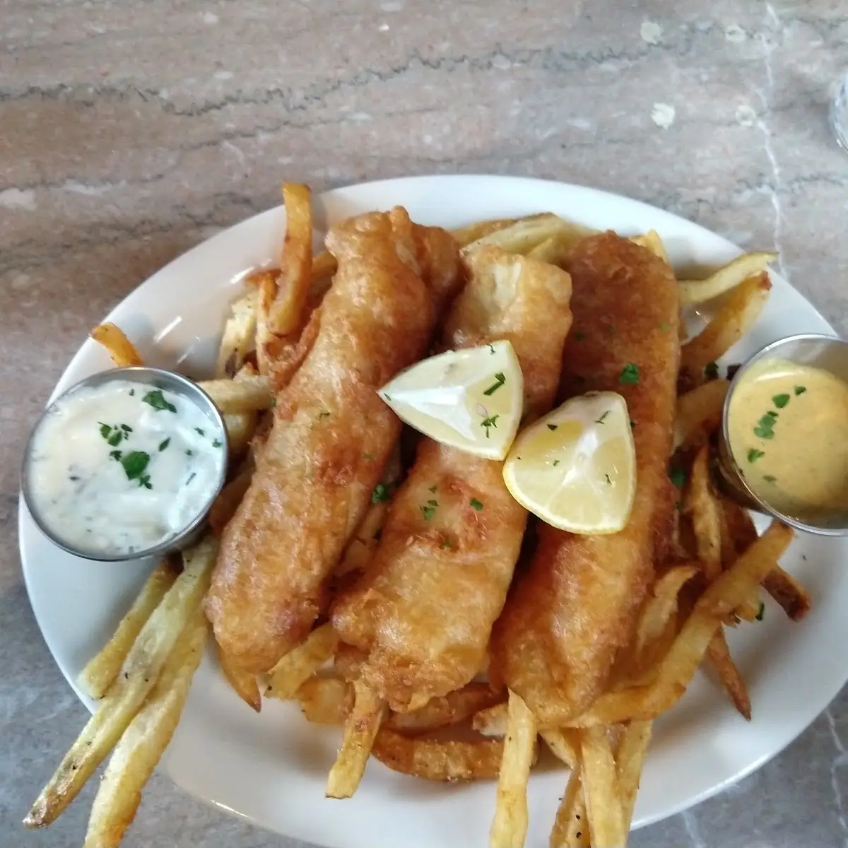 Fish and Chips with Curry Sauce