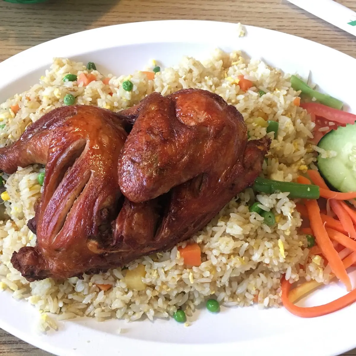 BBQ Chicken over Fried Rice