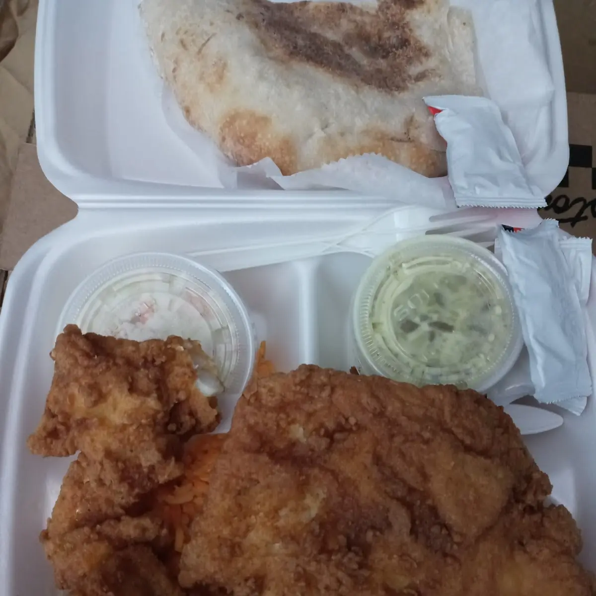 Fried Fish with Yellow Rice