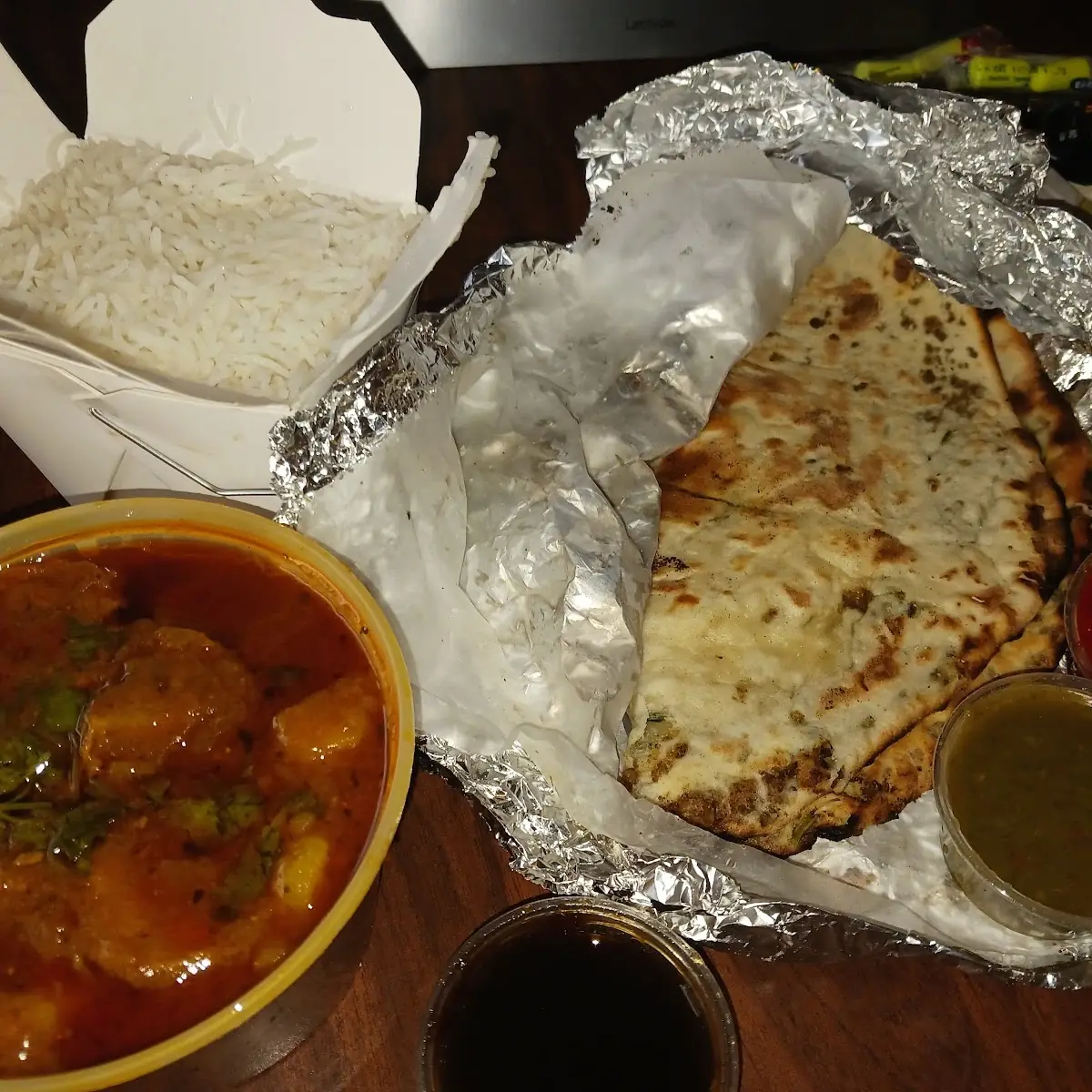 Lamb Vindaloo Rice Keema Naan