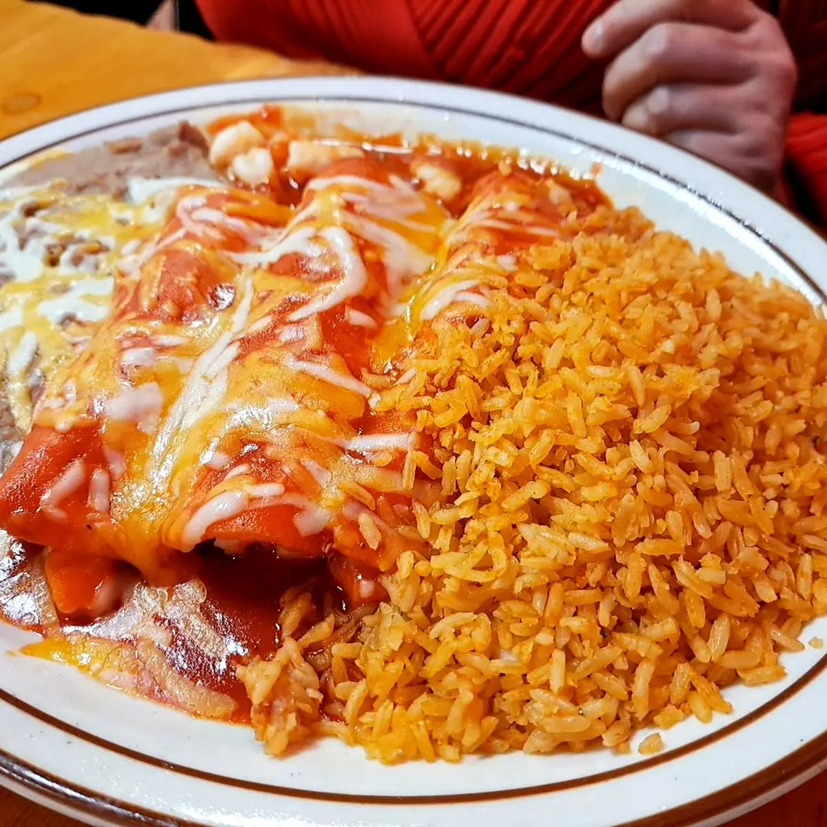 Chile Relleno and Cheese Enchilada