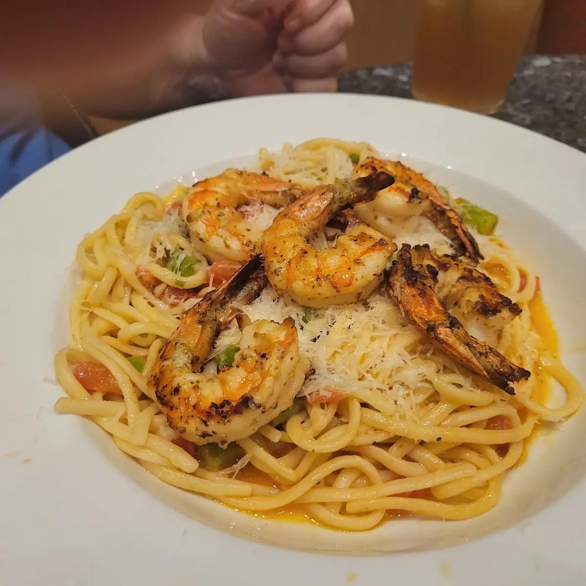 Grilled Shrimp and Linguini
