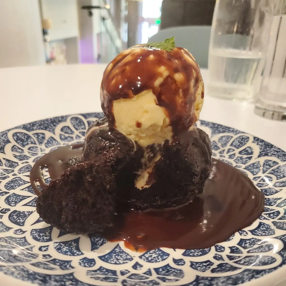 Chocolate Lava Cake with Ice Cream