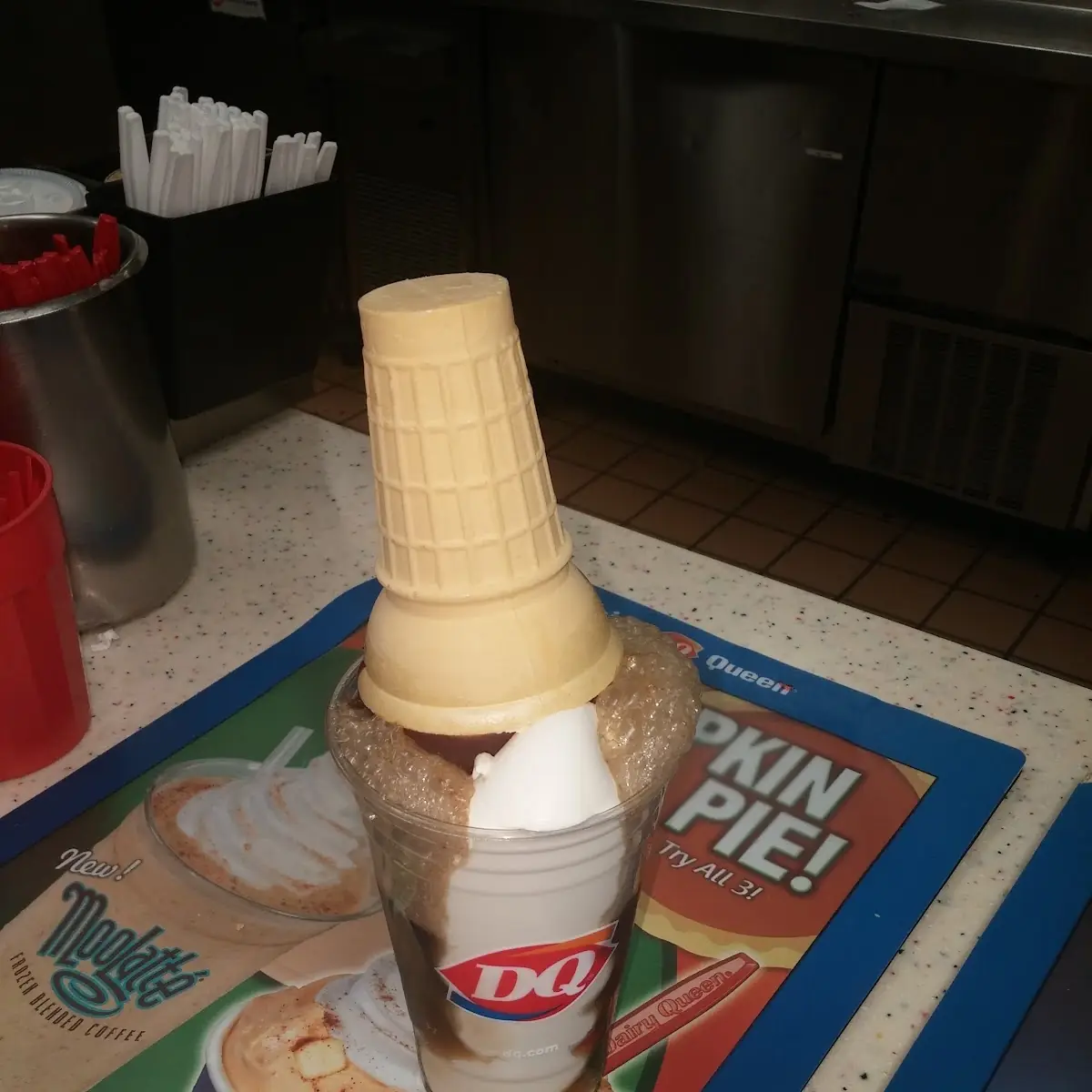 Chocolate Dipped Cone Float