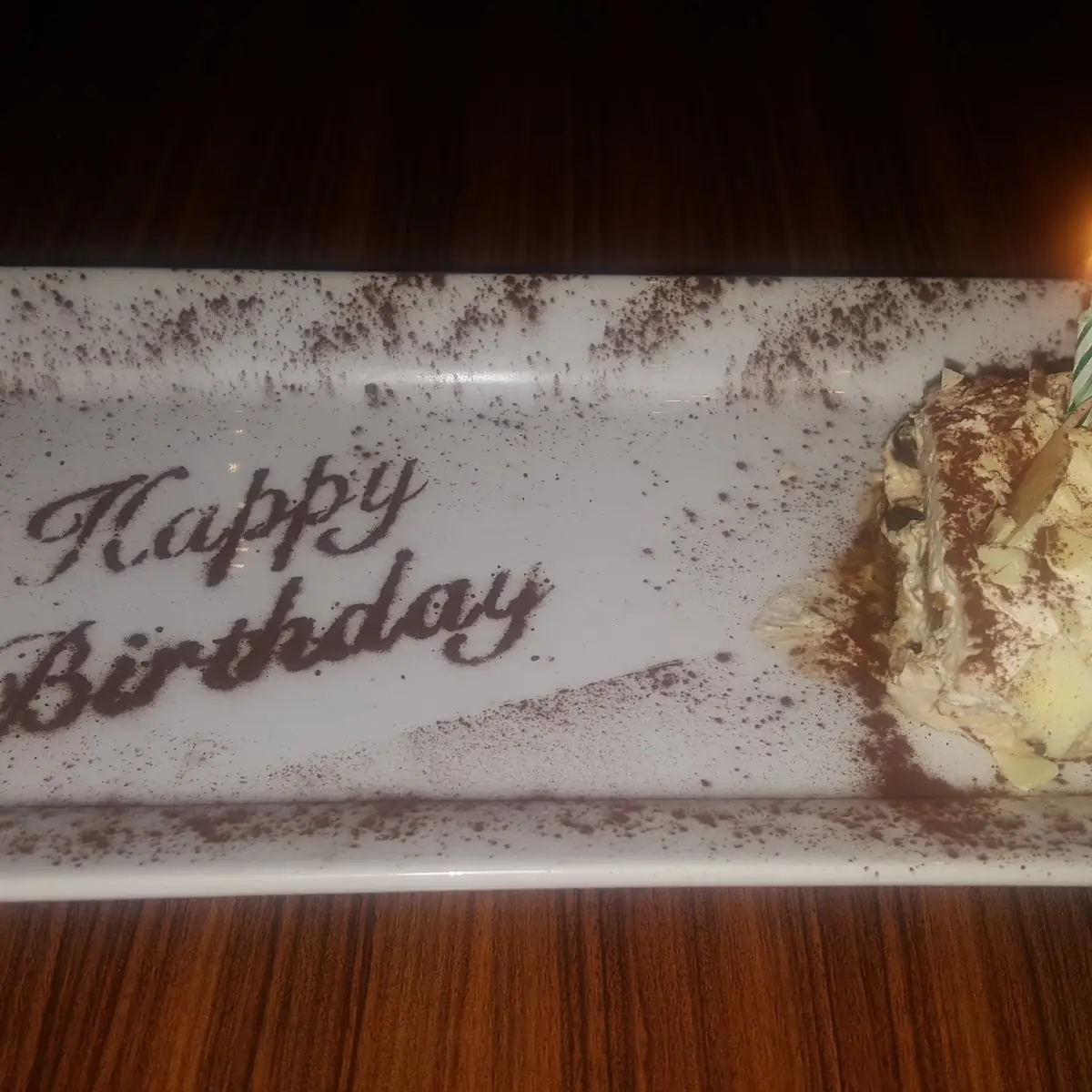 Tiramisu Cake Birthday Surprise