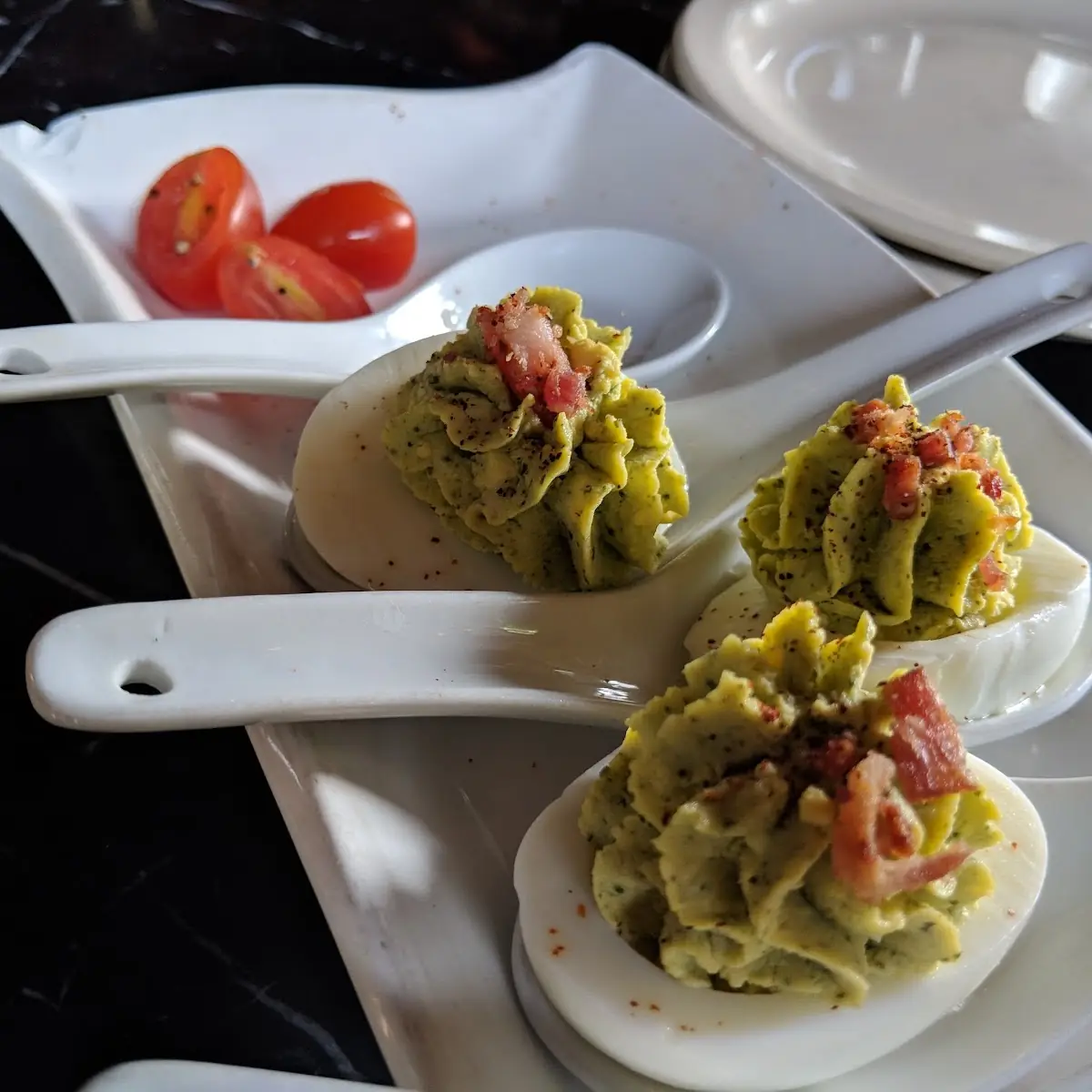 Wood-Fired Artichoke Deviled Eggs