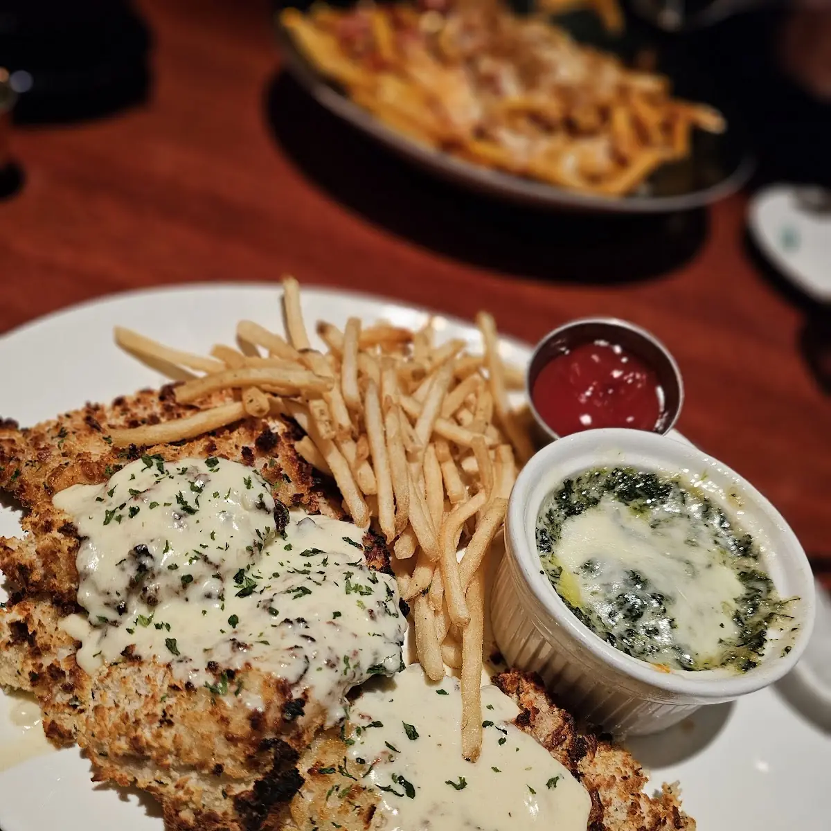 Baked Parmesan Crusted Chicken with Loaded Mashed Potatoes