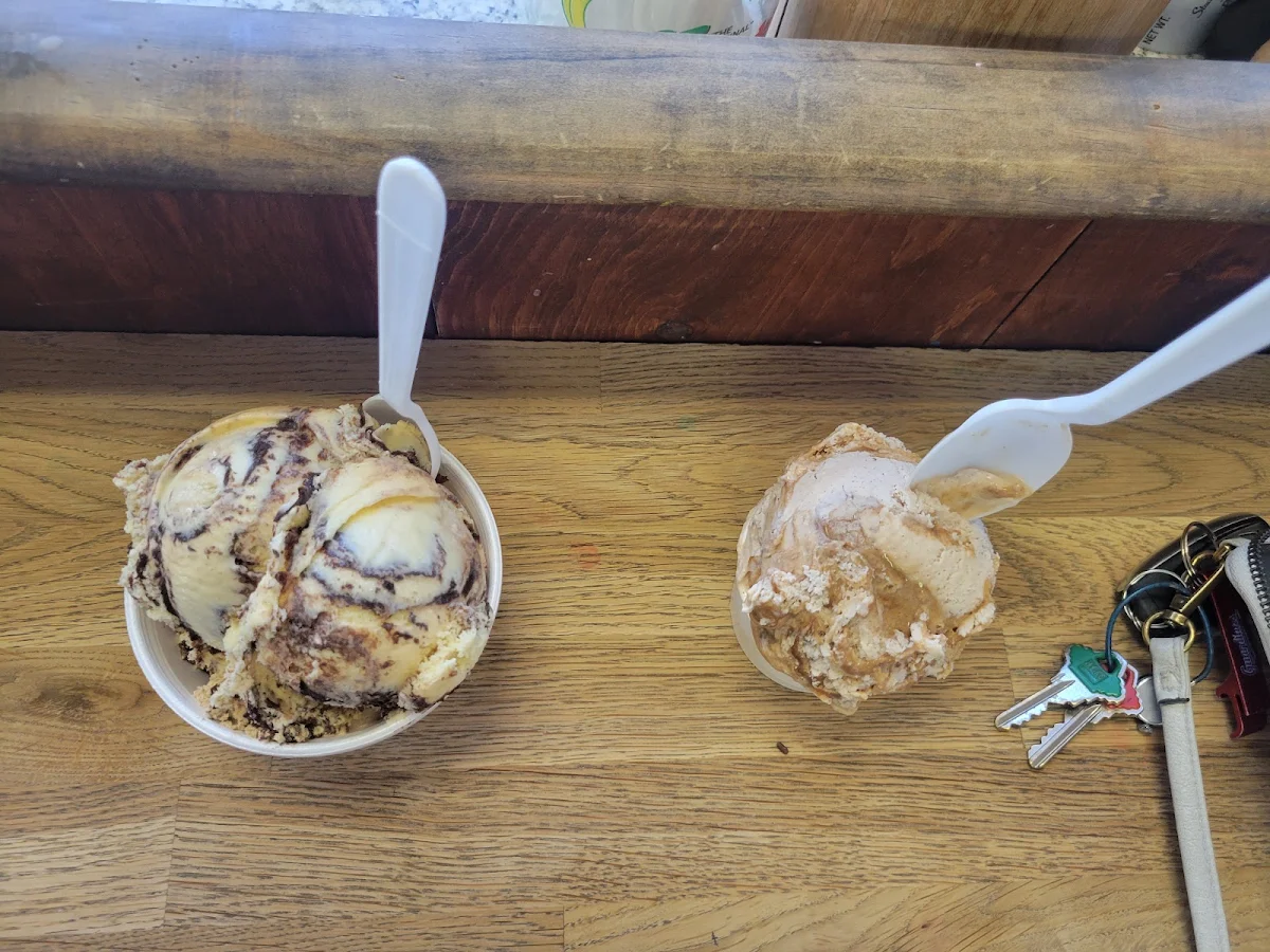 Boston Cream Pie and Cinnamon Roll Ice Cream