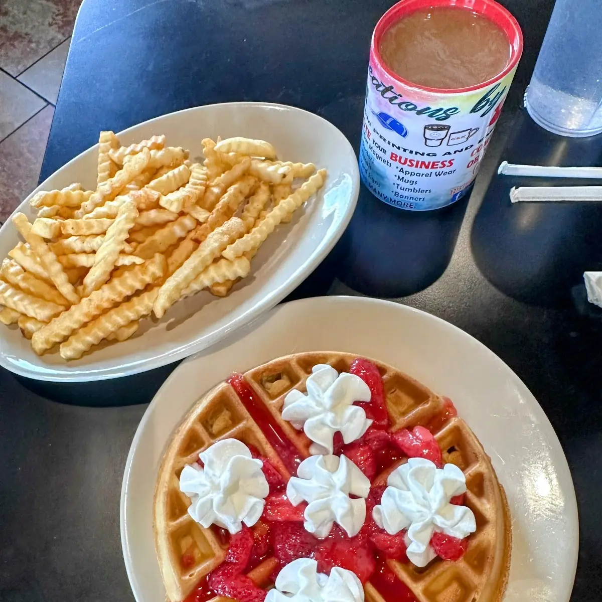 Waffle with Two Eggs
