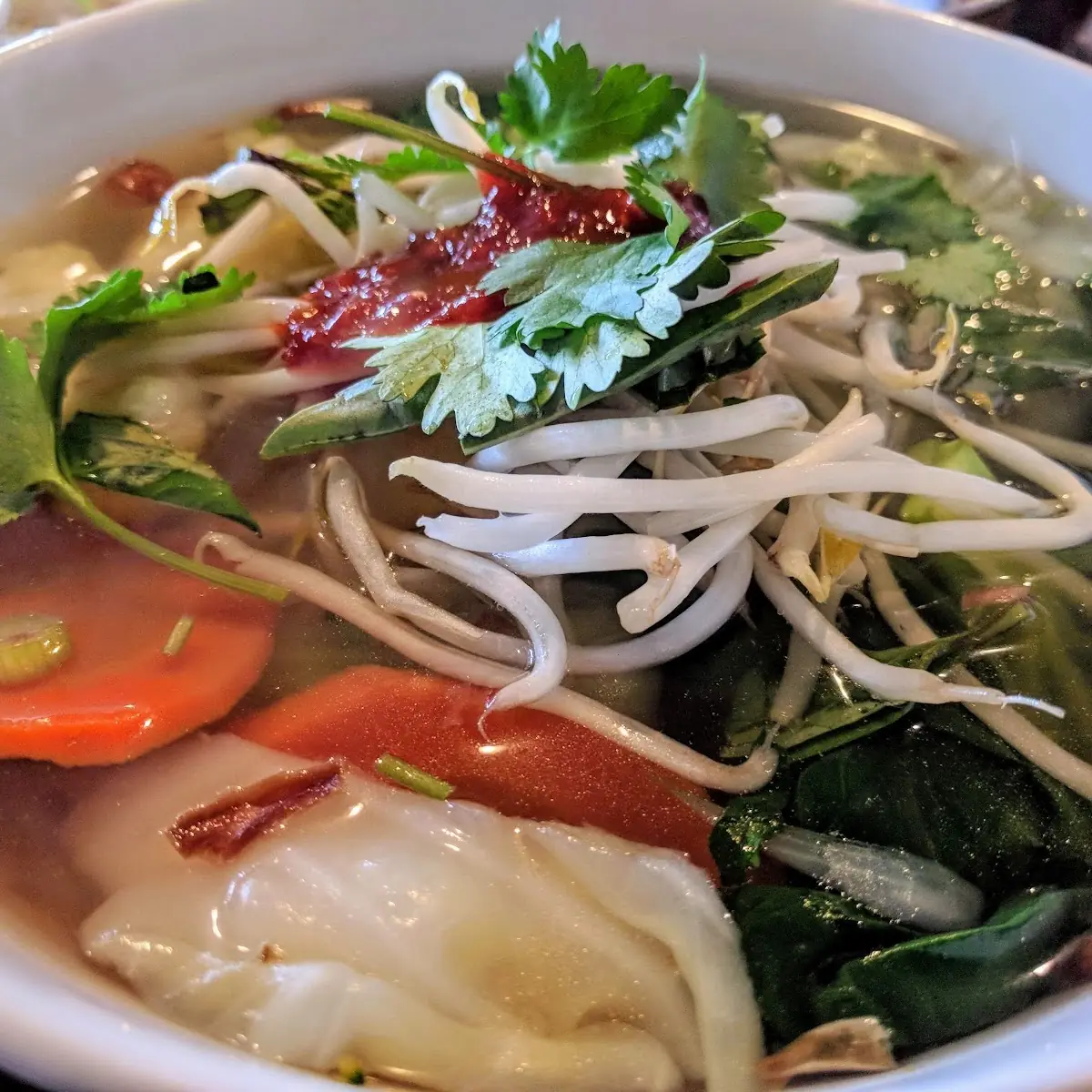 - Vegetable Noodle Soup Pho Rau