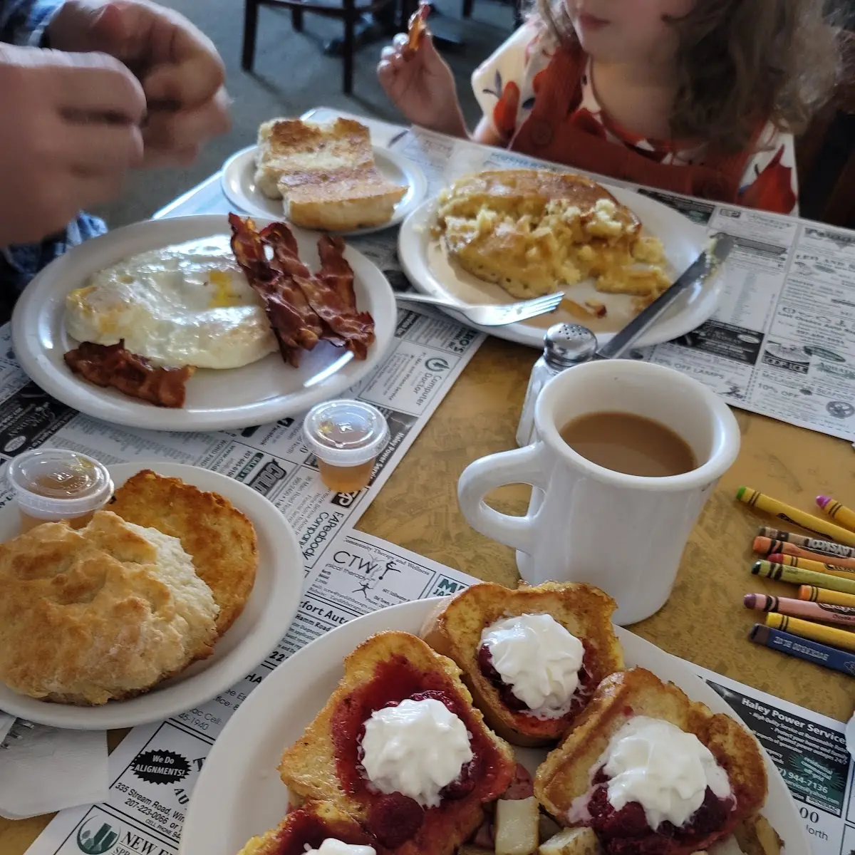 French Toast with Rasberry Jam & Cream