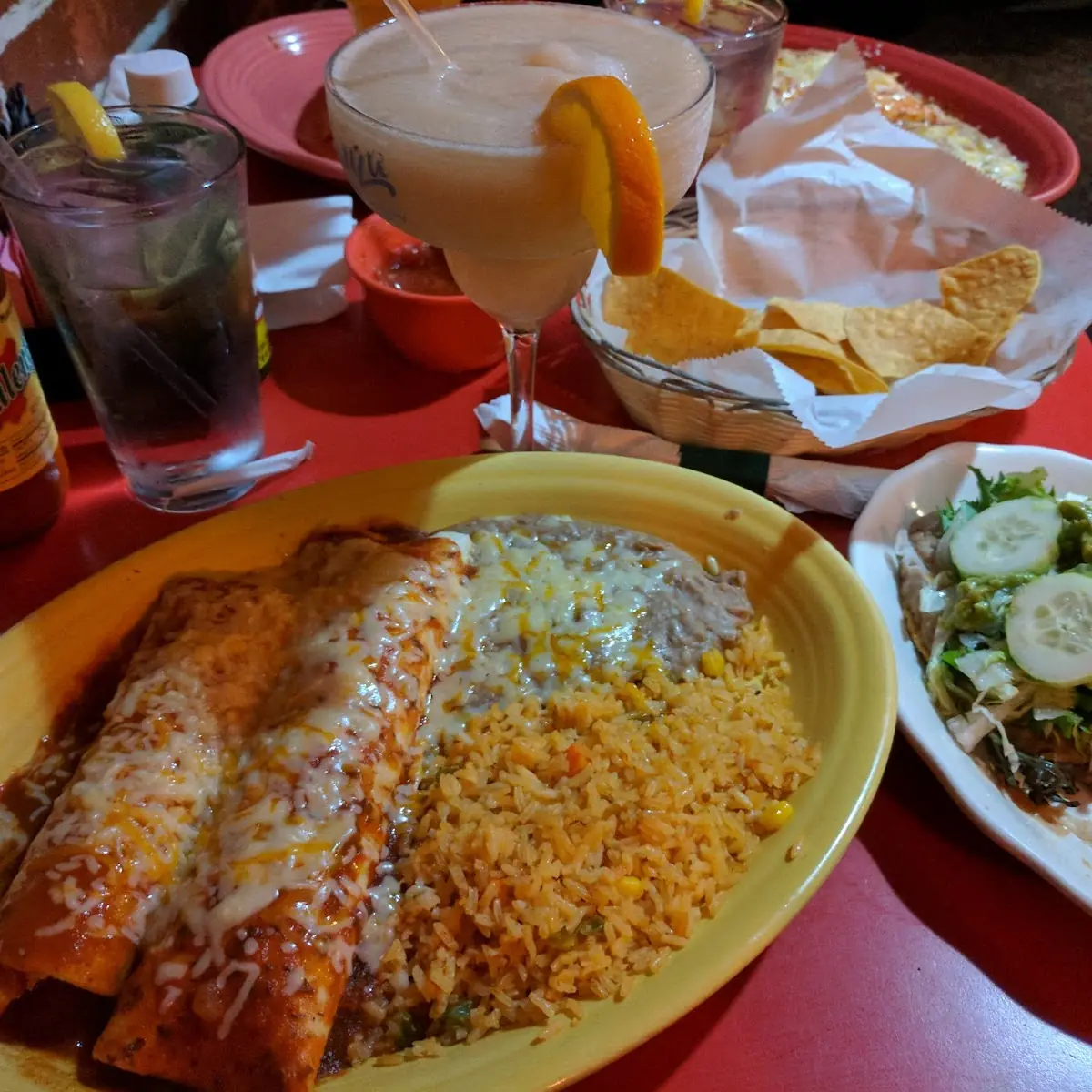 Enchilada Taco and Rice
