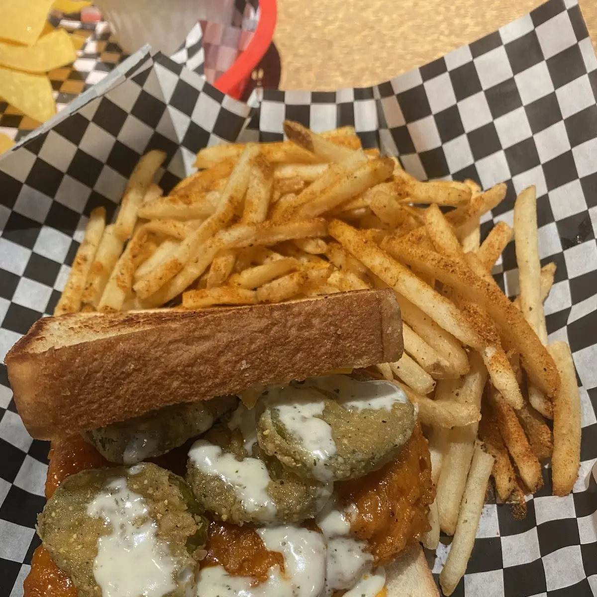 Fried Pickle Buffalo Chicken