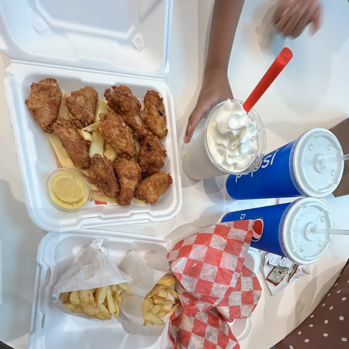 Chicken Wings with Fries