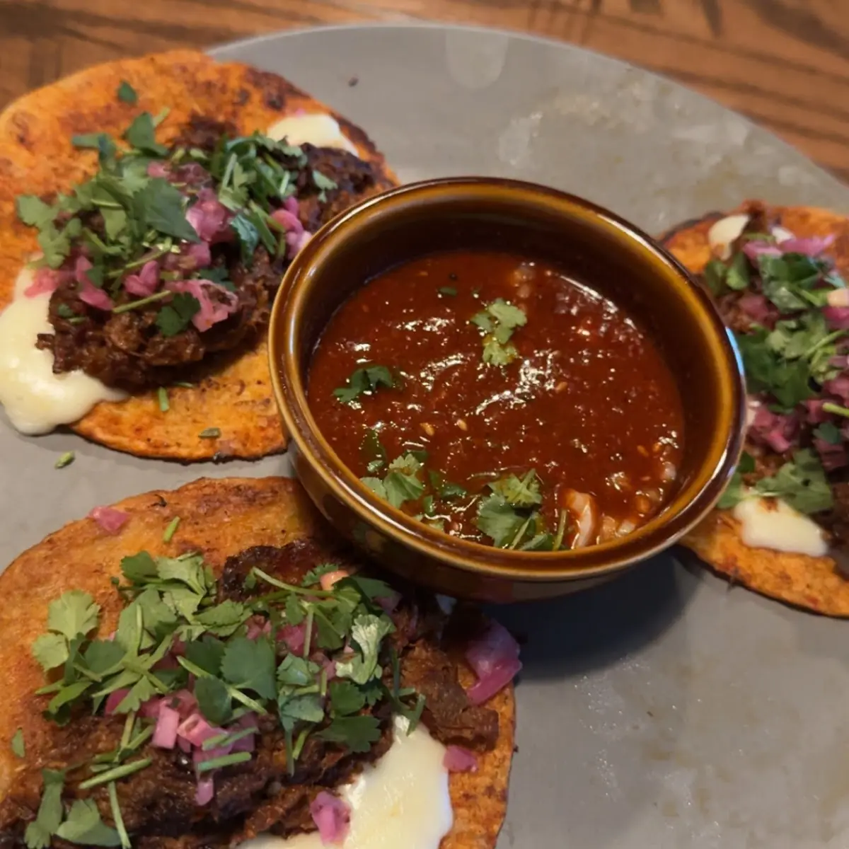Assorted Tacos with Dipping Sauce