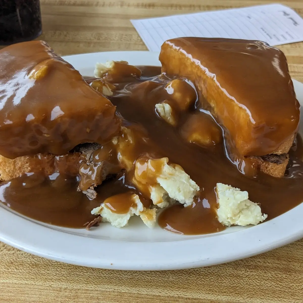 Hot Hamburger with Mashed Potatoes & Gravy