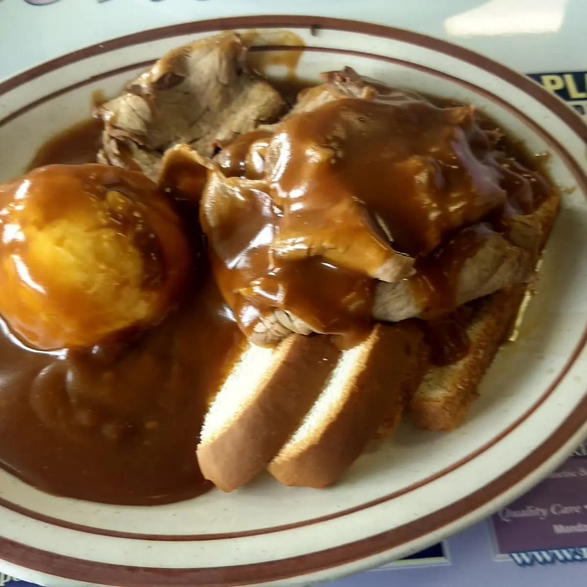 Open Faced Roast Beef