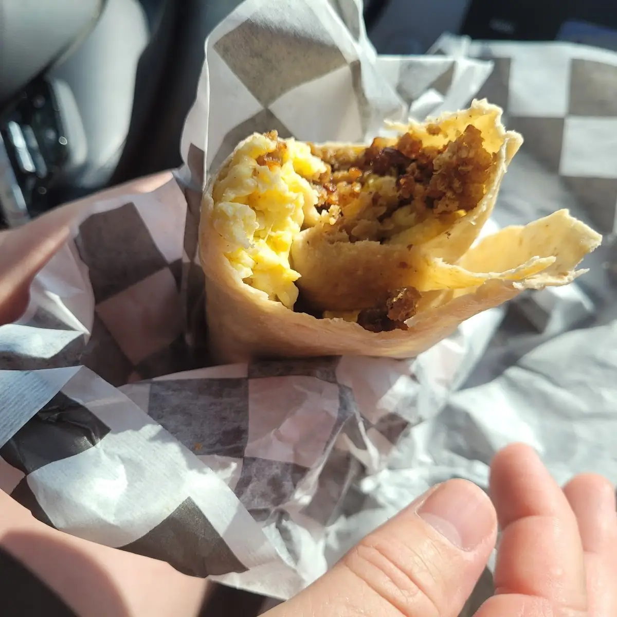 Sausage Egg and Cheese Burrito