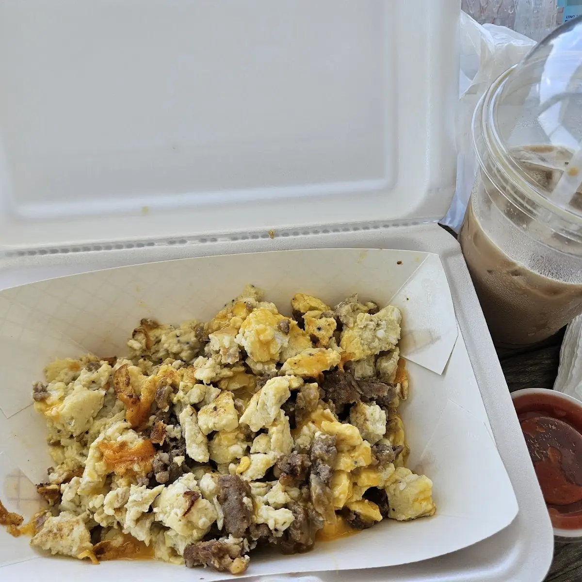Scrambled Eggs and Sausage Breakfast Bowl