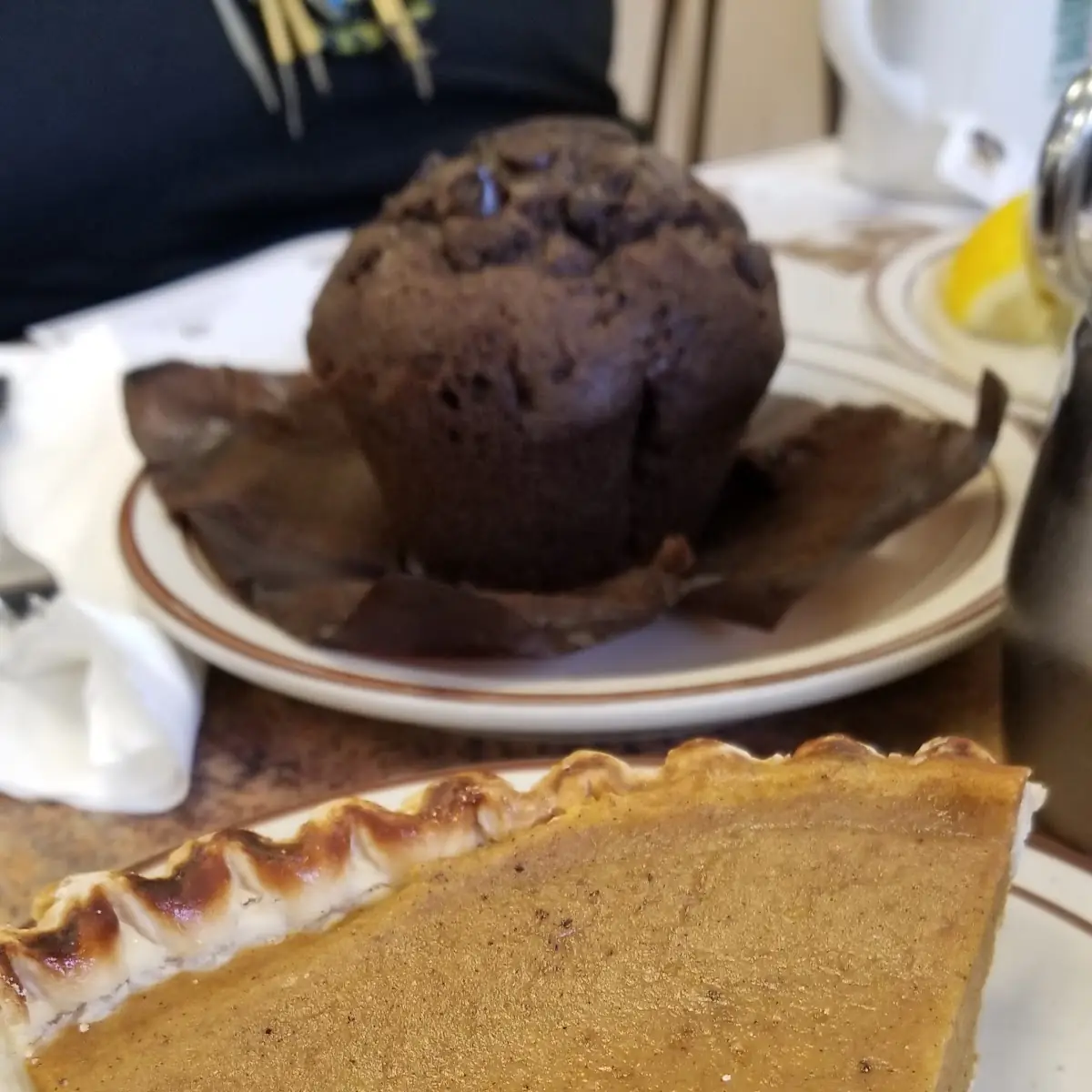 Pumpkin Pie and Chocolate Muffin