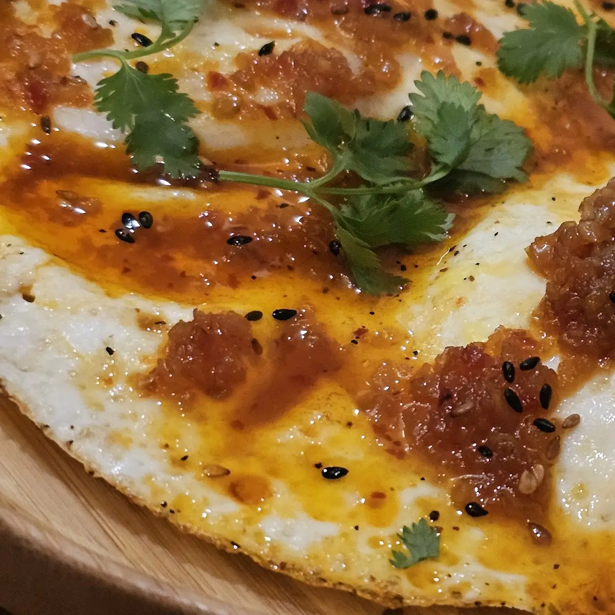 Fried Eggs with Chili Oil