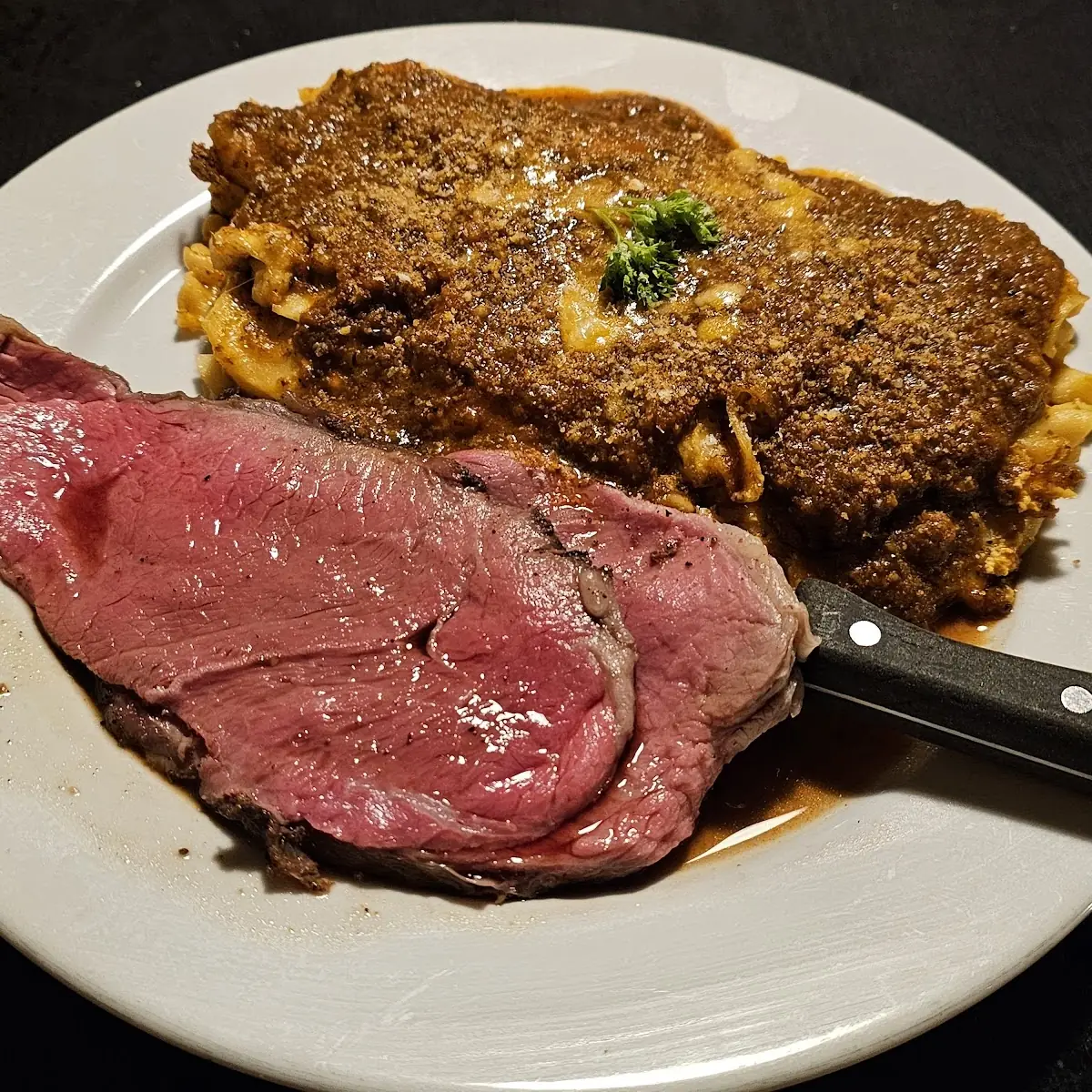 Full Lasagna and Roast Beef