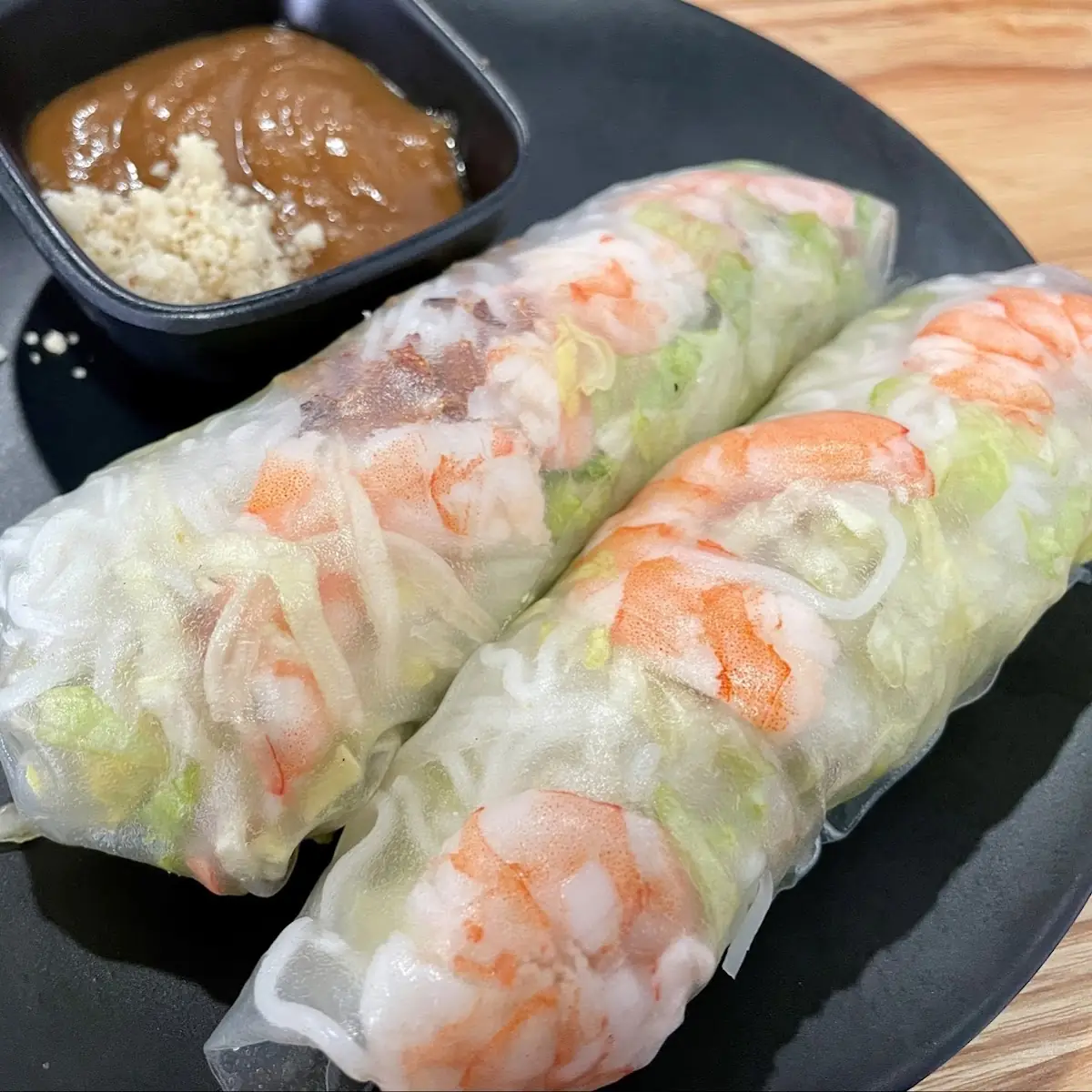 Summer Rolls with Shrimp and Peanut Sauce