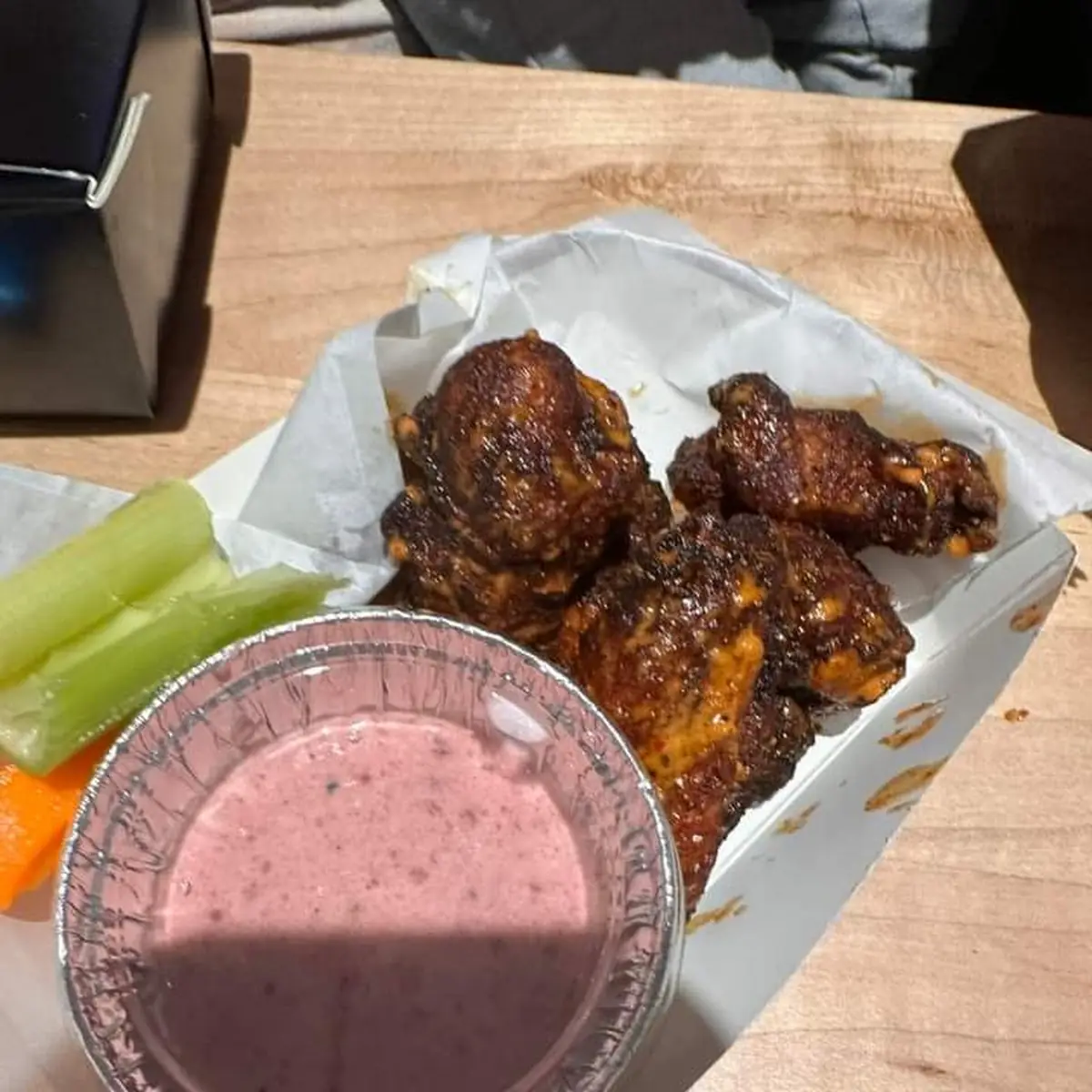 Chicken Wings with Cranberry Ranch Dressing