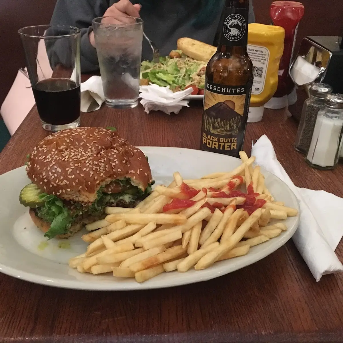 Mushroom Swiss Burger with Added Bacon