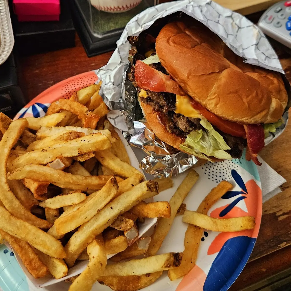 Double Bacon Cheeseburger & Fries