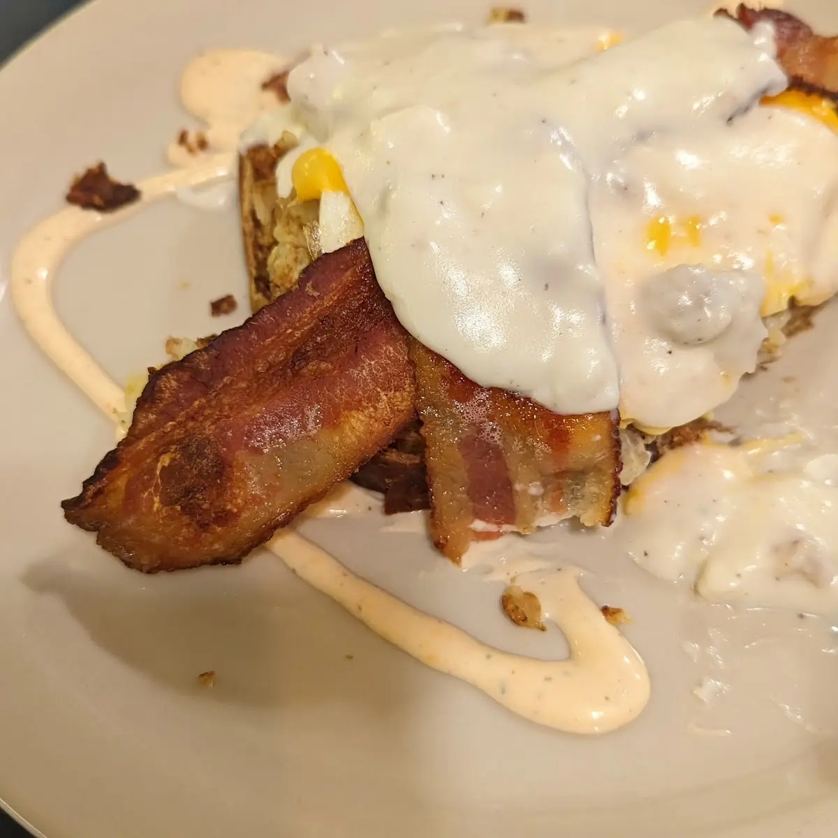 Open Face Barrel Breakfast Sandwich