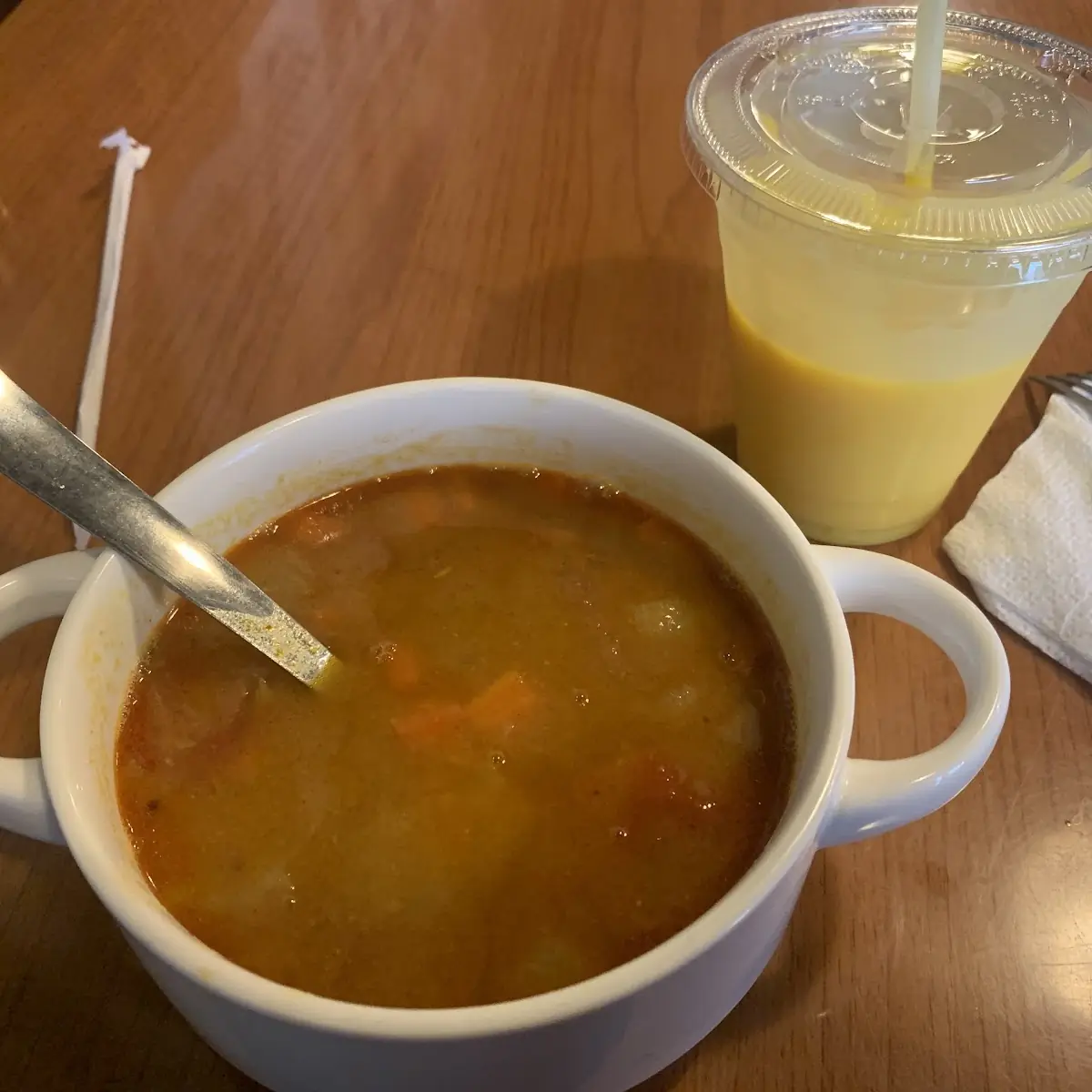 Lentil Soup & Mango Lassi