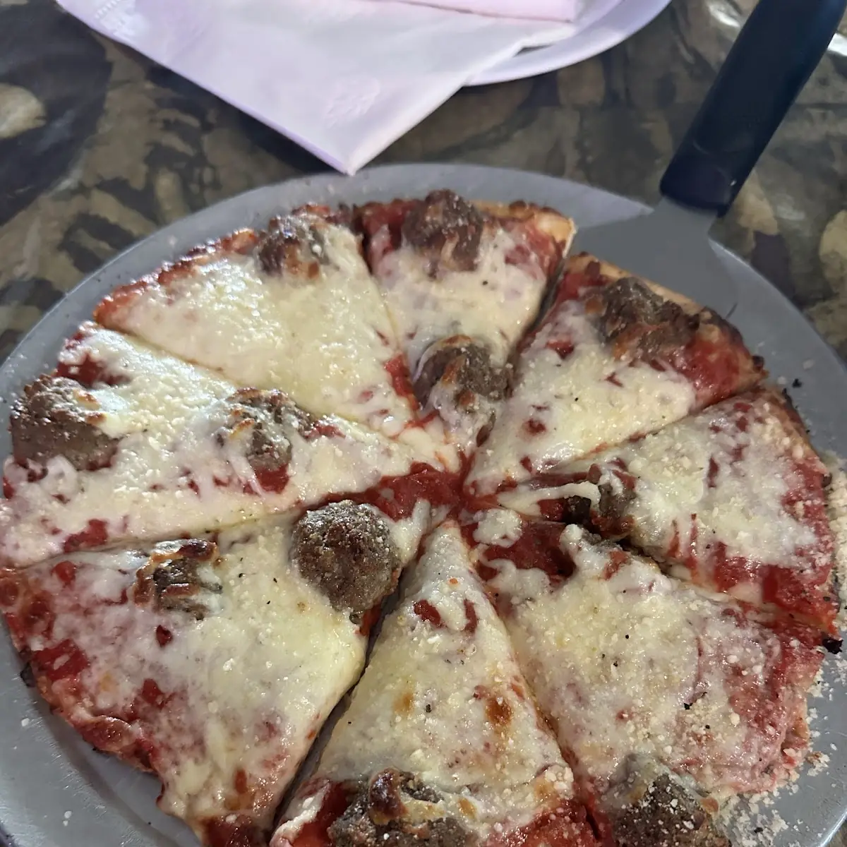 Meatball Pizza