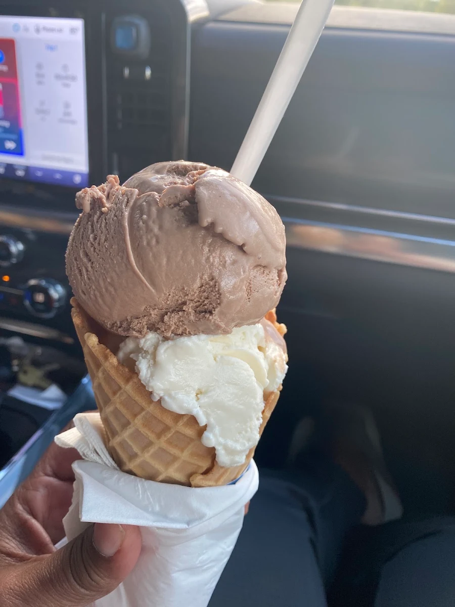 Vanilla and Chocolate Waffle Cone