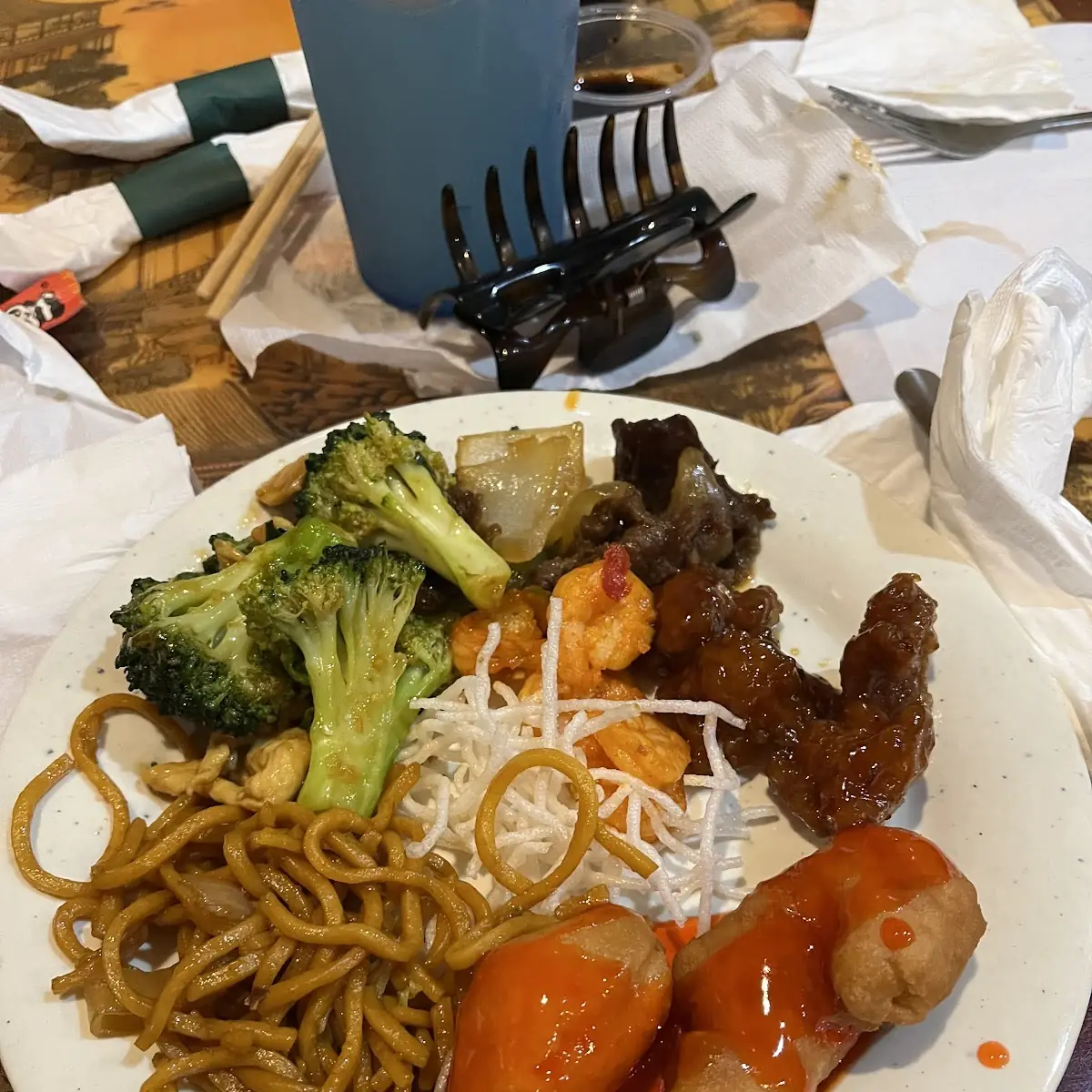 Coconut Shrimp Lo Mein Rangoons
